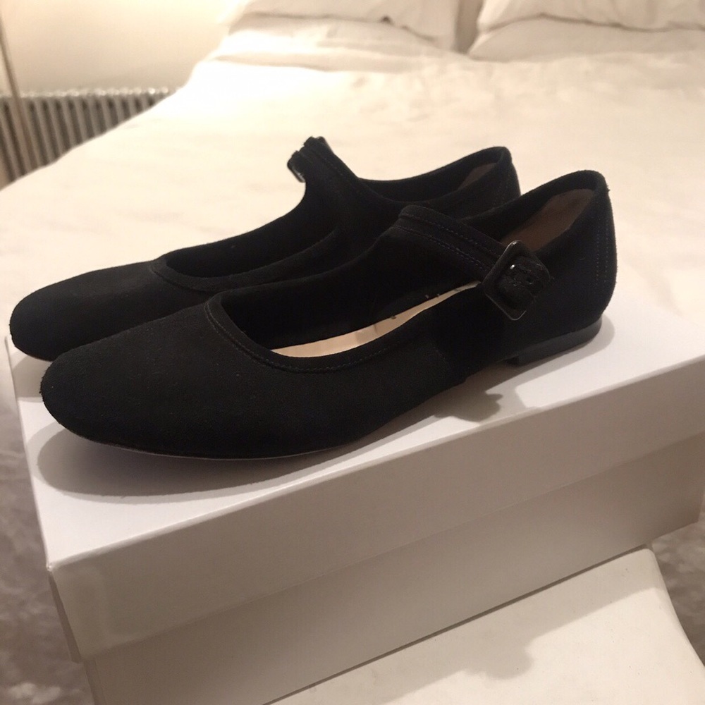Maryam Nasir Zadeh Thelma Flat Black Suede 8.5